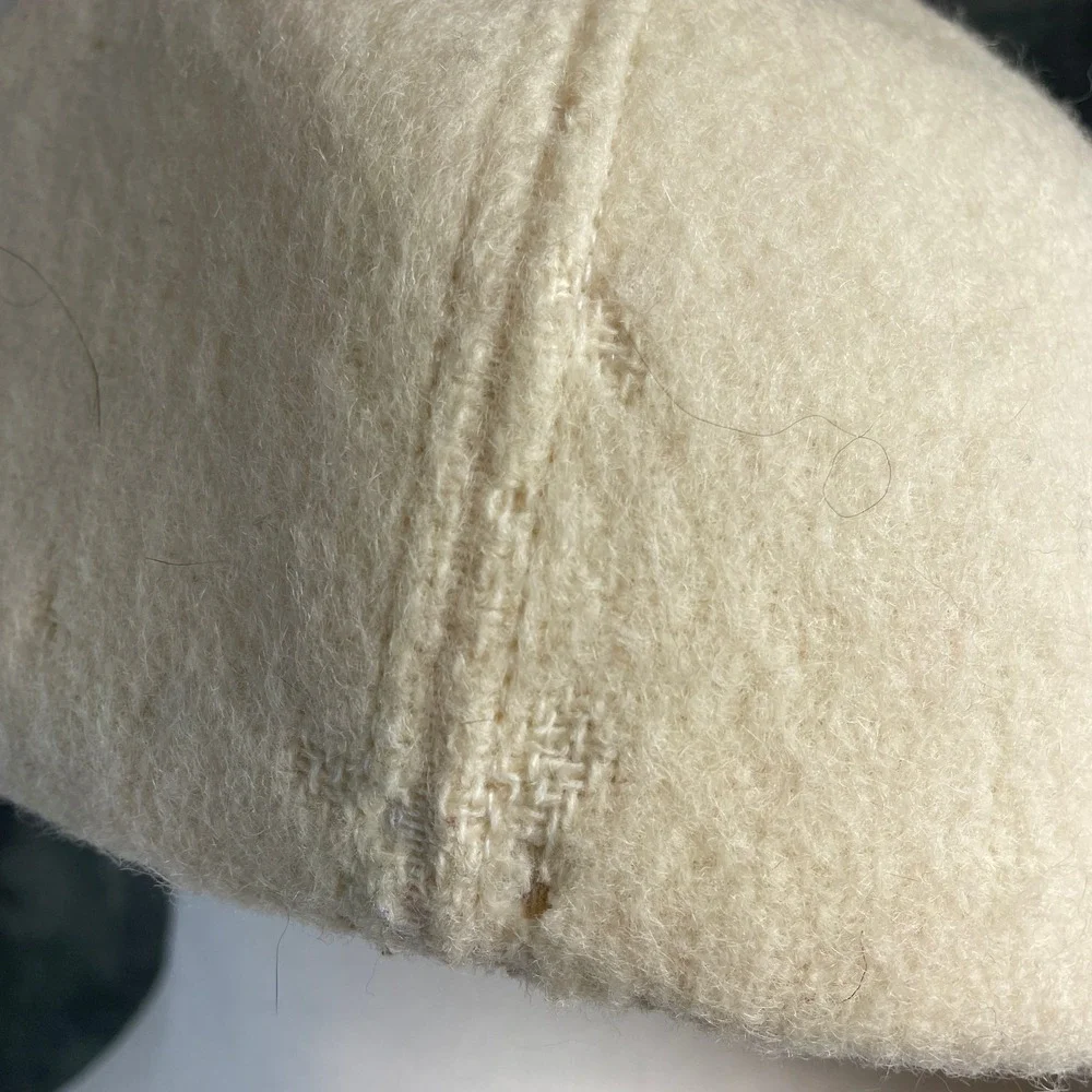 Bogner‎ Wool Trapper Cap Hat Men Large Ivory Convertible Ear Neck Flaps Gorpcore
